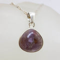 Sterling Silver Super Seven / Melody Stone Teardrop / Pear Shape Pendant on Silver Chain