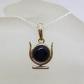 Sterling Silver Black Onyx Pendant on Silver Chain