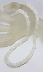 Faceted Moonstone Bead Necklace / Chain with Sterling Silver Clasp