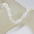 Faceted Moonstone Bead Necklace / Chain with Sterling Silver Clasp