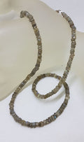 Labradorite Bead Necklace / Chain with Sterling Silver Clasp