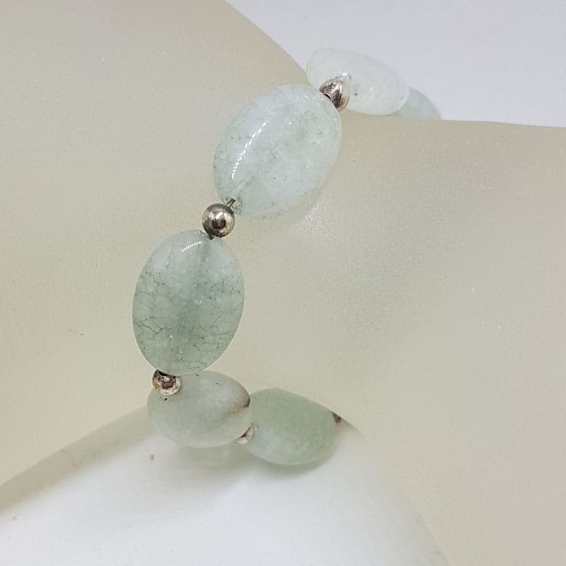 Sterling Silver Blue Gemstone Bead Bracelet