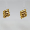 9ct Yellow Gold Patterned Studs / Earrings