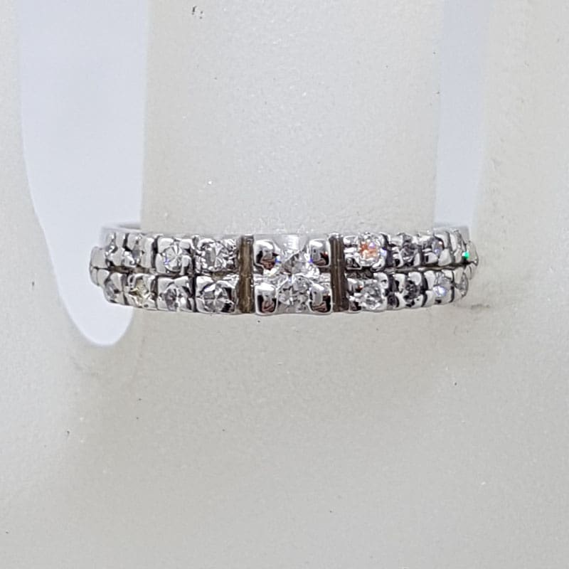 18ct White Gold Claw Set Diamond Engagement Ring / Wedding Ring / Eternity Ring / Dress Ring - Antique / Vintage
