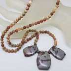 Picasso Jasper Unusual Bead Necklace