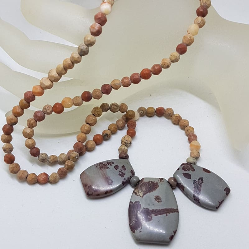 Picasso Jasper Unusual Bead Necklace