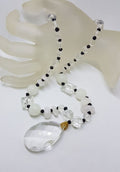 Moonstone and Crystal Bead Necklace