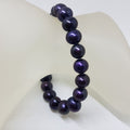 Sterling Silver Clasp on Black Freshwater Pearl Bracelet