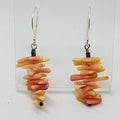 Sterling Silver Coral Bead Drop Earrings