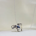 Sterling Silver Elephant Pendant with Trunk Up on Silver Chain