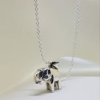 Sterling Silver Elephant Pendant with Trunk Up on Silver Chain