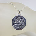 Sterling Silver Celtic Knots Octagonal Pendant on Silver Chain