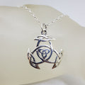 Sterling Silver Celtic Knots Wheel Style Pendant on Silver Chain