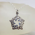 Sterling Silver Celtic Knots 'Star' Shape Pendant on Silver Chain