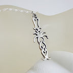 Sterling Silver Celtic Knots Long Pendant on Silver Chain