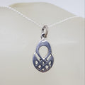 Sterling Silver Celtic Knots Pendant on Silver Chain