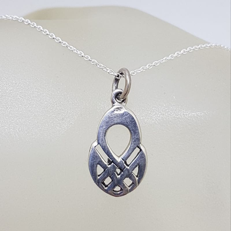 Sterling Silver Celtic Knots Pendant on Silver Chain