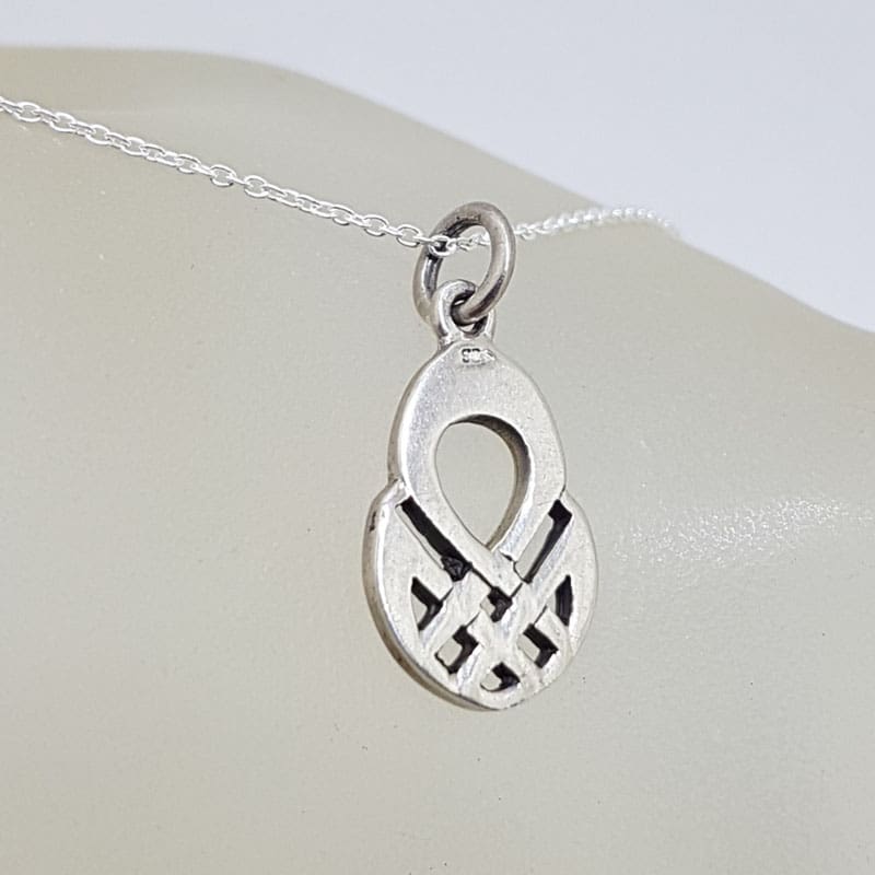 Sterling Silver Celtic Knots Pendant on Silver Chain