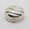 Sterling Silver Oval Pill Box / Small Trinket Box