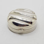 Sterling Silver Oval Pill Box / Small Trinket Box