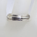 Sterling Silver Rounded Spinner Fidget Band Ring - Gents Ring / Ladies Ring