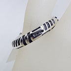 Sterling Silver Line Patterned Band Ring - Gents Ring / Ladies Ring