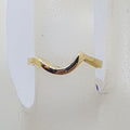 9ct Yellow Gold Curved Wedding Band Ring