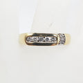 9ct Yellow Gold Channel Set and Pave Set Diamond Gents Ring / Ladies Ring