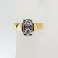 18ct Yellow Gold " Et Toi Et Moi " Two Diamond Ring - Engagement Ring / Dress Ring - Antique / Vintage