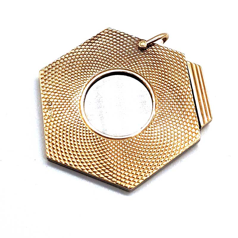 9ct Yellow Gold Hexagonal Patterned Cigar Cutter Unusual and Unique Pendant /  Curio Item - Antique / Vintage