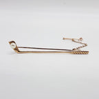 9ct Yellow Gold Akoya Cultured Pearl Golf Club Brooch / Tie Pin - Antique / Vintage