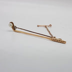 9ct Yellow Gold Akoya Cultured Pearl Golf Club Brooch / Tie Pin - Antique / Vintage