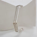 Sterling Silver Hexagonal Open Design Cuff Bangle