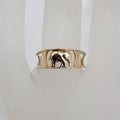 9ct Yellow Gold Lucky Elephant Band Ring
