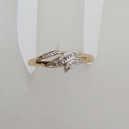9ct Yellow Gold Fine Diamond Twist Ring