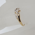 9ct Yellow Gold Fine Diamond Twist Ring