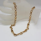 9ct Yellow Gold Heavy Unusual Twist Link Chain / Necklace