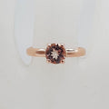 9ct Rose Gold Morganite Round Claw Set Ring