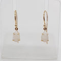 9ct Yellow Gold Solid Opal Teardrop / Pear Shaped Claw Set Earrings