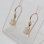9ct Yellow Gold Solid Opal Teardrop / Pear Shaped Claw Set Earrings