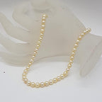 Cultured Pearl Neckace with Sterling Silver Clasp - Vintage
