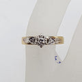 9ct Yellow Gold High Set Diamond Engagement Ring - Vintage