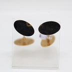 9ct Yellow Gold Oval Cufflinks - Antique / Vintage