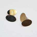 9ct Yellow Gold Oval Cufflinks - Antique / Vintage