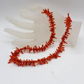 Sterling Silver Coral Bead Necklace / Chain