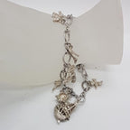 Sterling Silver 9 Charms Bracelet - Vintage