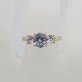 9ct Yellow Gold Trilogy Cubic Zirconia Ring