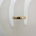 9ct Yellow Gold Patterned Wedding Ring - Antique / Vintage