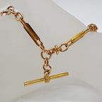 15ct Yellow Gold Ornate Link Long Fob Chain / Necklace