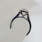 Platinum Square Diamond Halo Set Cluster Ring - .60ct TDW - Engagement Ring / Wedding Ring